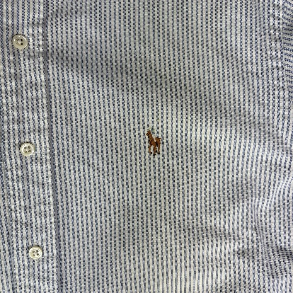 VTG Polo Ralph Lauren Button Down Shirt Sz 16½x33 XL 90s Striped 100% Cotton